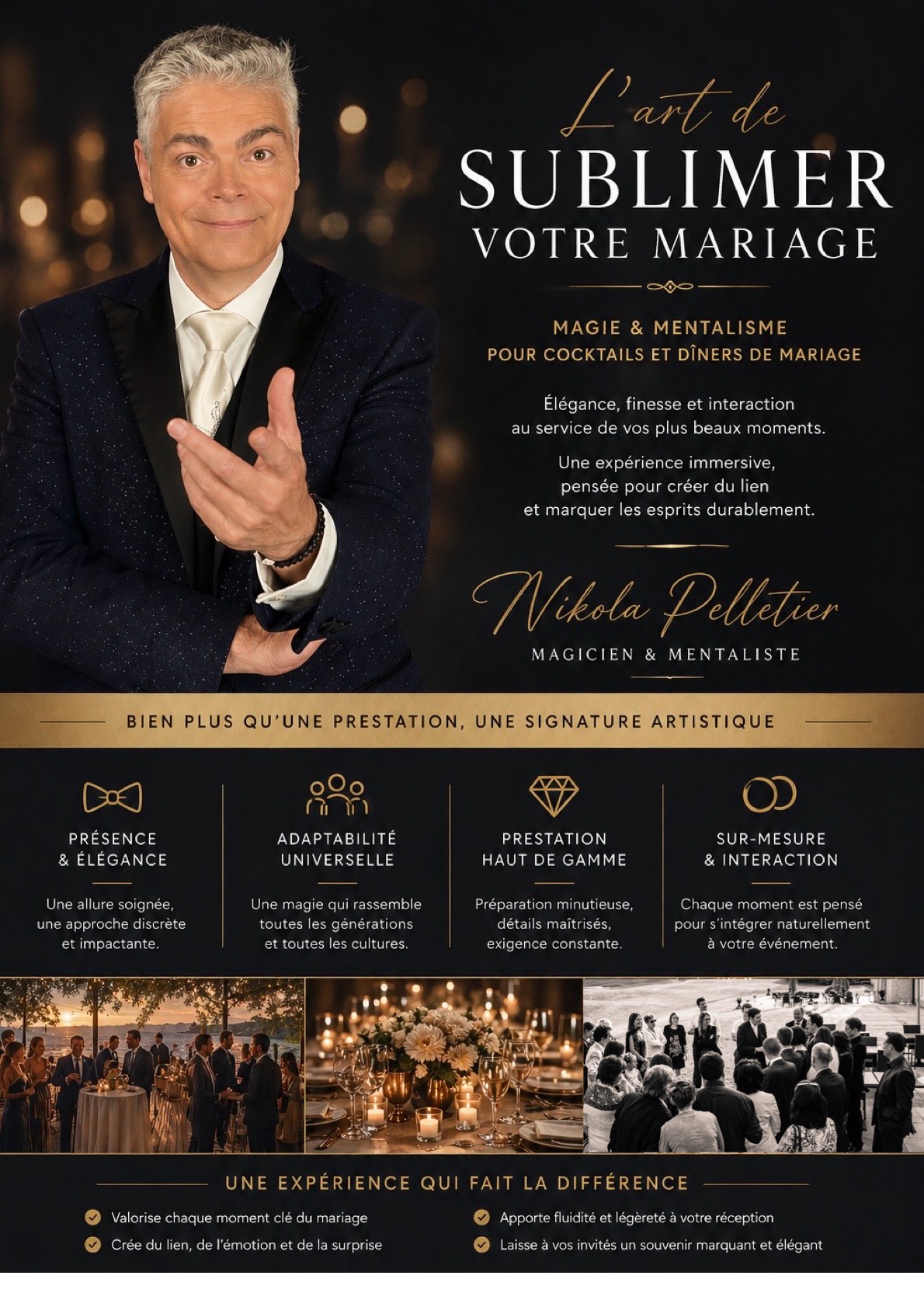 Présentation de la prestation mariage de Nikola Pelletier
